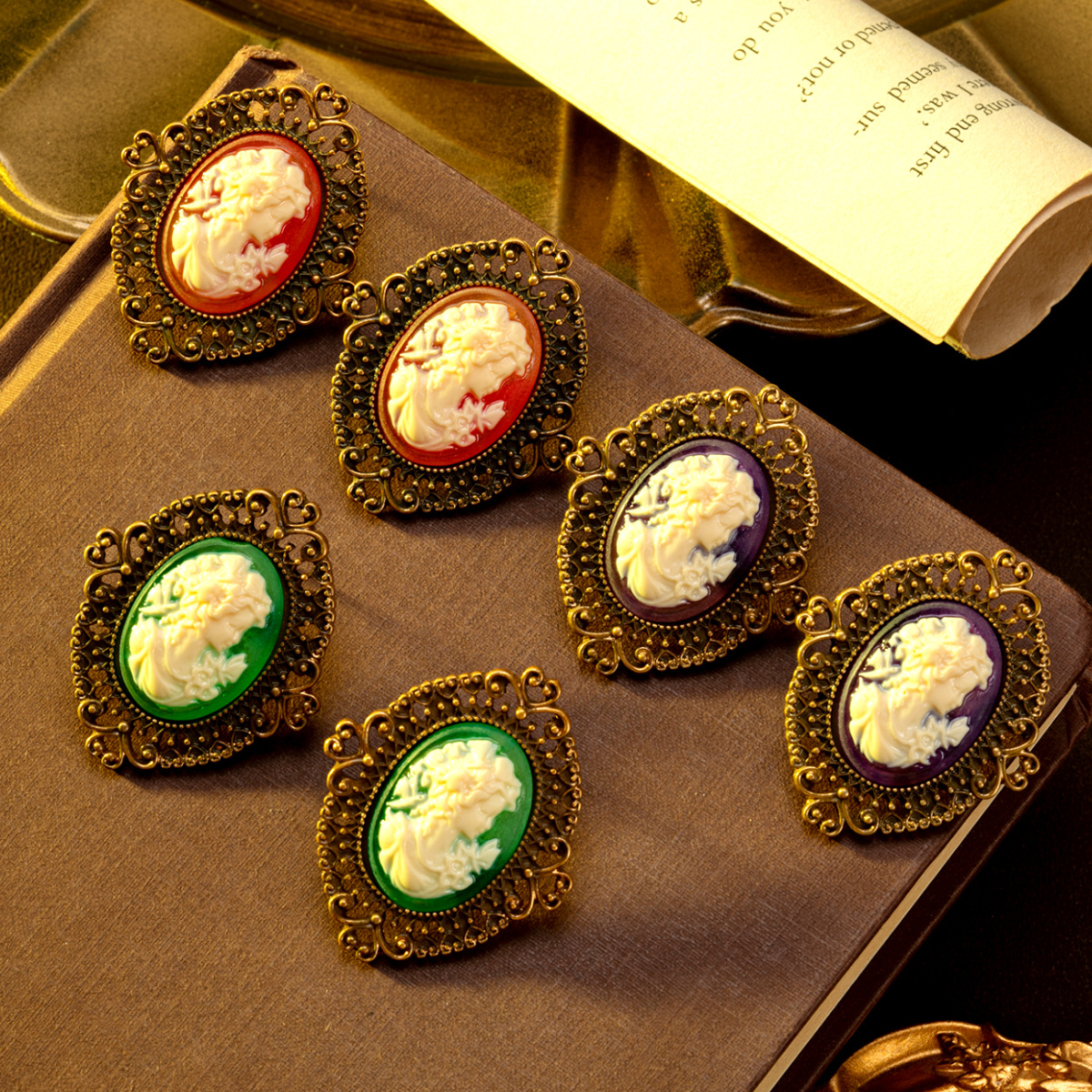 Shell Carving Goddess Earrings